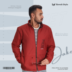 Exclusive  Bikers Winter Jacket | Crimson-Red
